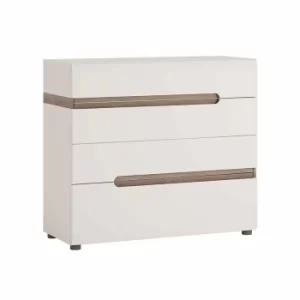 Chelsea Bedroom 4 Drawer Chest, White Gloss