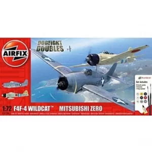 Airfix Grumman F-4F4 Wildcat & Mitsubishi Zero Dogfight Double Model Kit