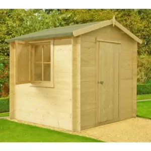 Shire - Camelot Log Cabin Home Office Garden Room Approx 7 x 7 Feet