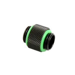 Bitspower Dual G1/4" High Flow Fitting - Male to Male Thread - Black Matte Finish