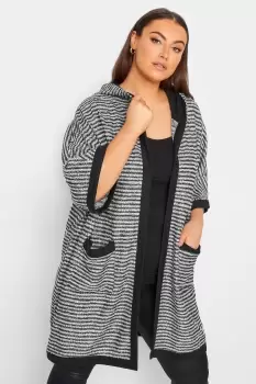 Stripe Hooded Cardigan