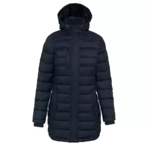 Kariban Womens/Ladies Lightweight Long Padded Parka Jacket (L) (Navy)