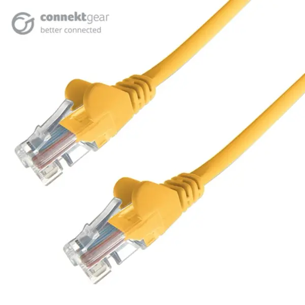 Connekt Gear 15m RJ45 CAT5e UTP Stranded Flush Moulded Network Cable - 24AWG - Yellow