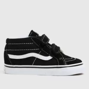 Vans Black & White Sk8-mid Reissue V Toddler Trainers