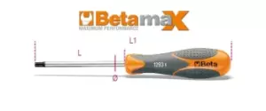 Beta Tools 1293ES Beta MAX Male End Hexagon Screwdriver 2.5mm 012930002