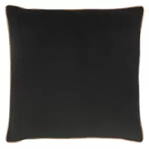 Paoletti Meridian Cushion Cover (55x55cm) (Black/Blush)