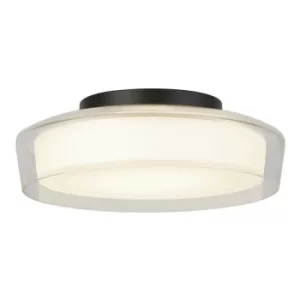 Searchlight Puck 1 Light Bathroom Ceiling Light, Matt Black 3000K IP44