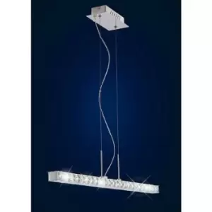 Pendant light Galaxy Linear 12W LED 6000K polished chrome / crystal