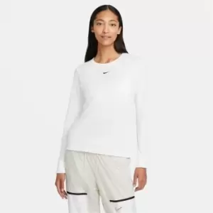 Nike Essential Long Sleeve T Shirt Ladies - White