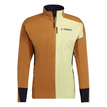 adidas Terrex Xperior Cross-Country Ski Soft Shell Jacket - Mesa / Pulse Yellow