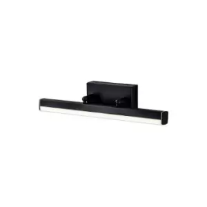 Luminosa Wall Lamp Small Adjustable, 1 x 6W LED, 4000K, 612lm, IP44, Sand Black, 3yrs Warranty