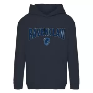 Harry Potter Girls Ravenclaw Shield Hoodie (5-6 Years) (Navy)