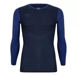 Umbro pro Long Sleeve Baselayer Top Mens - Blue