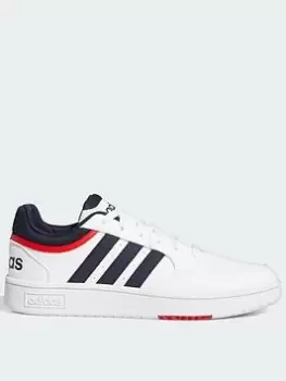 adidas Sportswear Mens Hoops 3.0 Trainers - White, Size 6, Men