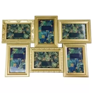 6 Multi Gold Photo Frames 52x35cm