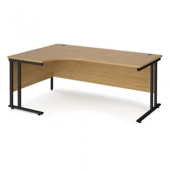 Maestro 25 left hand ergonomic desk 1800mm wide Black cantilever leg