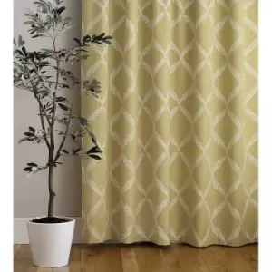 Paoletti Olivia Pencil Pleat Curtains (66in x 90in) (Citrus Yellow) - Citrus Yellow