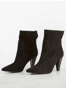 Mint Velvet Ezra Suede Western Boot - Black, Size 40, Women