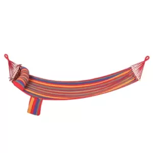 Outsunny Rainbow Hammock with Headrest