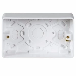 KnightsBridge Pure 35mm 2G Pattress Box With Earth Terminal for PURE Range