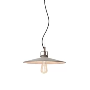 Brooklyn 1 Light Dome Ceiling Pendant Light Burnished Finish, E27