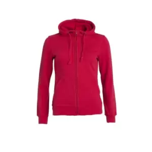 Clique Womens/Ladies Plain Full Zip Hoodie (L) (Red)