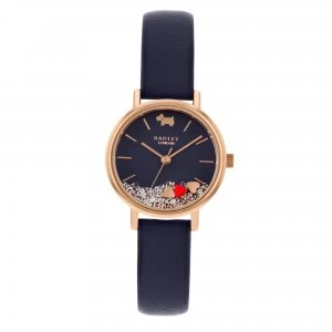 Radley Hello Love Navy Leather Strap Watch