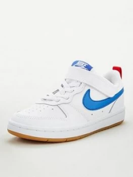 Nike Court Borough Low 2 Childrens Trainers - White/Blue, Size 13