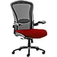 Dynamic Synchro Tilt Heavy Duty Chair Height Adjustable Arms Houston Black Back, Ginseng Chilli Seat Without Headrest Medium Back