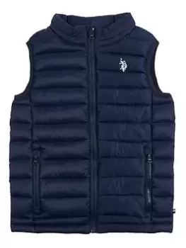 U.S. Polo Assn. Boys Thin Bellow Gilet - Navy Blazer, Size Age: 10-11 Years