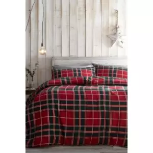 Tartan Brushed Cotton Flannelette Duvet Set