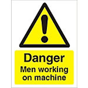 Warning Sign Men Working Plastic 40 x 30 cm