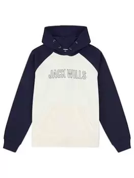 Jack Wills Boys Collegiate Oversized Hoodie - Marshmallow, Cream, Size 15-16 Years