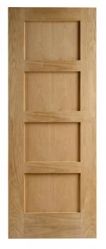 Wickes Marlow Internal 4 Panel Oak Veneer Fire Door - 1981x762mm