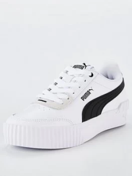 Puma Carina Lift, White/Black, Size 4, Women