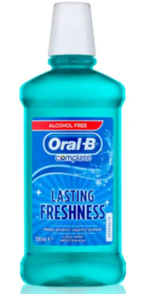 Oral B Complete Lasting Freshness Cool Mint Mouthwash 500ml