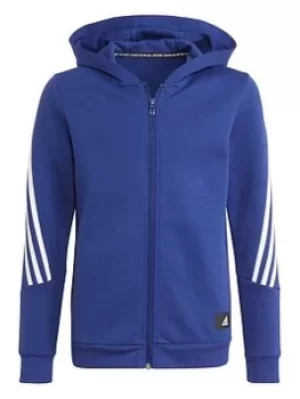 adidas Junior Boys Fi 3s Full Zip, Blue/White, Size 13-14 Years