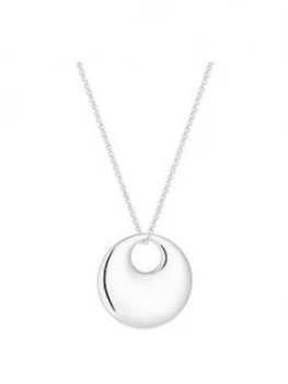 Simply Silver Sterling Silver Polished Round Fluid Texture Necklace