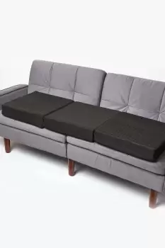 Suede Orthopaedic Foam 3 Seater Booster Cushion