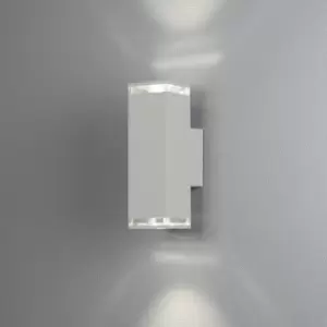 Pollux Outdoor Modern Up Down Wall Light White 2x GU10, IP44