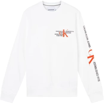 Calvin Klein Jeans Urban Crew Neck Sweatshirt - Bright White