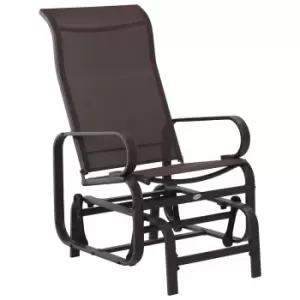 Outsunny Garden Comfortable Swing Chair W/ Sturdy Metal Frame For Patio Backyard Brown