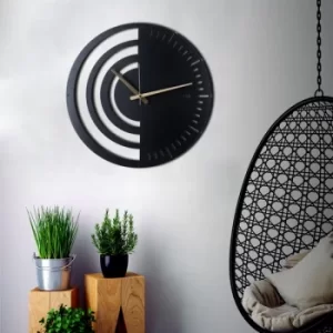 Chrono Black Decorative Metal Wall Clock