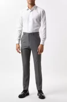 Mens Plus And Tall Slim Grey Essential Trousers