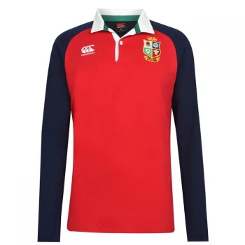 Canterbury British and Irish Lions Long Sleeve Rugby Shirt Mens - Red/Navy