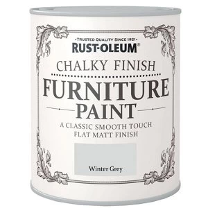 Rust-Oleum Winter grey Flat matt Furniture Paint 2.5L