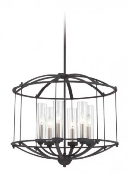 6 Light Ceiling Pendant Royal Ebony, E14