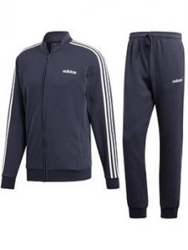 adidas Cotton Relax Tracksuit - Navy, Size S, Men