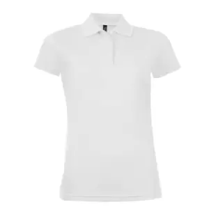 SOLS Womens/Ladies Performer Short Sleeve Pique Polo Shirt (XXL) (White)