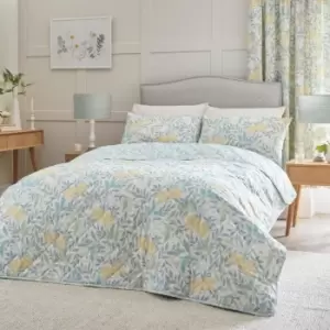 Dreams & Drapes Dreams and Drapes Sandringham Duck Egg Bedspread, Cotton, Floral